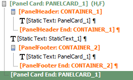 Controls generated from Quick Panels using the {PanelCard-HF} placeholder